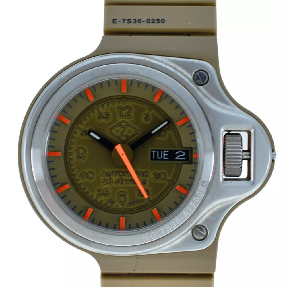 Seiko Cabane de Zucca JDM Giugiaro Dashboard Automatic Brown Watch 7S36-0250!